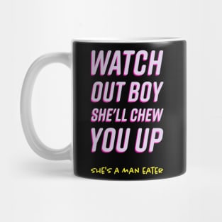 She's a Man Eater 1980s Mug